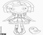 Lalka Lalaloopsy Dot Starlight z jej zwierzę, ptak