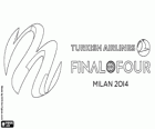 Logo Milan 2014 Euroligy Final Four basketbalové