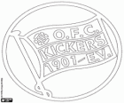 Odznaka Kickers Offenbach, niemiecki piłkarz z miasta Offenbach am Main, Hesja