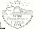 Odznaka SpVgg Greuther Fürth, klub sportowy z bawarskiego miasta Fürth