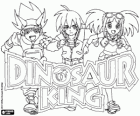 Logo Dinosaur King z Max, Rex i Zoe