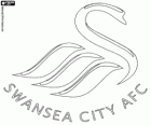 Emblemat Swansea City A.F.C.. Walijski klub piłkarski, jego nick jest łabędzie, The Swans