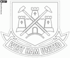 West Ham United F.C. logo. Klub piłkarski z Upton Park, znany także jako The Irons i The Hammers