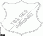 Emblemat TSG 1899 Hoffenheim. Klub piłkarski z Sinsheim, miasto w Badenii - Wirtembergii