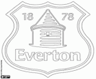 Logo FC Everton. Klub piłkarski z siedzibą w Liverpool, nicki The Toffees i The Blues