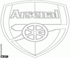 Emblemat Arsenal FC. Klub piłkarski z siedzibą w Holloway, Londyn. Mają one przydomek Kanonierzy, The Gunners
