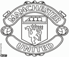 Manchester United F.C. logo. Klub piłkarski z siedzibą w Old Trafford, Manchesterze. Znany jako Czerwone diabły, The Red Devils
