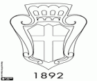 Odznaka z FC Pro Vercelli 1892. Klub piłki nożnej z Vercelli, miasto w Piemoncie