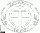 Odznaka Novara Calcio. Klub piłkarski z siedzibą w mieście Novara, miasto Piemont