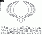 Logo SsangYong, samochody marki, Korea Południowa