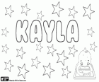 Kayla, nazwa anglosaskie. Wariant nazwy Kayley i Katherine