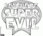 Oryginalne logo League of Super Evil w języku angielskim. Liga Złośliwców