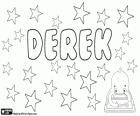 Derek, skrócona forma Dederik. Pochodzi od imienia germańskiego, Teodoryk