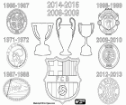 FC Barcelona został pierwszy Europejski zespół po raz drugi górą, najważniejsze trzy tytuły sezonu ligi, Cup i Champions League, w sezonach 2008-2009 i 2014-2015. Sześć inne zespoły europejskie osiągnęły trzy główne tytuły w jednym sezonie: Celtic Glasgow, w 1966-1967, Ajax Amsterdam w 1971-1972, PSV Eindhoven, w 1987-1988, Manchester United w latach 1998-1999, w latach 2009-2010 Inter Mediolan i Bayern Monachium w latach 2012-2013