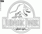 Oryginalne logo w angielskim z Jurassic Park