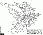Logo FINA Mistrzostwa świata 2015 w Pływaniu. Od 24 lipca do 9 sierpnia w Kazan, Federacja Rosyjska