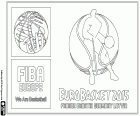 Logo Mistrzostwa Europy w Koszykówce Mężczyzn 2015, FIBA EuroBasket 2015. Mistrzostw odbędzie się od 5 do 20 września w pięciu miastach w czterech krajach Europy, Montpellier i Lille we Francji, Zagrzebiu w Chorwacji, Berlin, Niemcy i Rydze na Łotwie
