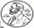 Pamiątkowy Medal nagrody Nobla. Medal z obrazu Alfreda Nobla w profilu z daty urodzenia, na 21 października 1833 i data śmierci, 10 grudnia 1896 roku. Alfred Nobel, szwedzki chemik, wynalazca i przemysłowiec, który spędził swój majątek na nagrody Nobla w jego wola. Alfred Nobel wymyślił dynamit. Laureat Nagrody są przyznawane każdego roku od 1901 roku najważniejszych osób w fizyce, chemii, medycyny, literatury i pokoju