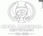 Logo Copa América Centenario, Stany Zjednoczone 2016, od 3 do 26 czerwca, z okazji 100 lat od pierwszego Copa America w 1916