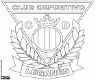 Logo klubu Deportivo Leganés. Klub piłkarski założony w 1928 roku, z siedzibą w Leganés, niedaleko Madrytu i pierwszy raz w swojej historii zagra w Primera División w sezonie 2016-2017