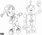 Noddy z jego nowy przyjaciel Whiz robot, który pochodzi od wsi Robot