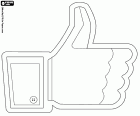 Słynny ikonę dłoni z kciuk w górę, logo Facebook Like, Lubię to!