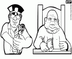 Agent policji i sędziego, dwóch przedstawicieli wymiaru sprawiedliwości