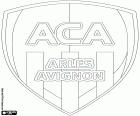 Emblemat Athletic Club Arles-Avignon, klub piłkarski z siedzibą w miastach Arles i Awinionu w południowej Francji
