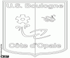 Emblemat z Union Sportive de Boulogne Côte d'Opale, US Boulogne, klub piłkarski z Boulogne-sur-Mer, miasta Pas de Calais na północy Francji