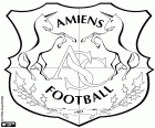 Logo z Amiens Sporting Club, klub piłkarski z siedzibą w Amiens, miasto Pikardia w północnej Francji
