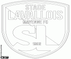 Emblemat z Stade Lavallois Mayenne Football Club, klub piłkarski z miasta Laval, miasto w zachodniej Francji, stolica departamentu Mayenne