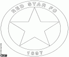 Odznaka Red Star Football Club, klub piłkarski z siedzibą w Saint-Ouen, gmina w departamencie Seine-Saint-Denis w na północ od Paryża