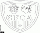 Emblemat z Gazélec Football Club Ajaccio, klub piłkarski z siedzibą w mieście Ajaccio, kapitał francuski, w departamencie Korsyka Południowa, w regionie Korsyka