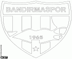 Logo Bandırmaspor, klub piłkarski z siedzibą w pozycji, miasta w północno-zachodniej Turcji, w regionie Marmara, najbardziej zaludniony region kraju