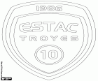 Logo Espérance Sportive Troyes Aube Champagne, Troyes AC, ESTAC Troyes, klub piłkarski z siedzibą w mieście Troyes, miasta centrum-północy Francji w Aube, w regionie Szampania-Ardeny