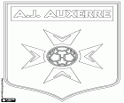 Emblemat Association de la Jeunesse Auxerrois, AJ Auxerre, klub piłkarski z siedzibą w Auxerre, stolica departamencie Yonne, Francja