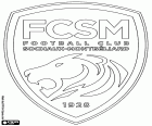 Odznaka Football Club Sochaux-Montbéliard, FC Sochaux, FCSM, klub piłkarski Sochaux i Montbéliard, miast w regionie Franche-Comté o Francji