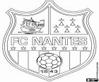 Logo Football Club de Nantes, klub piłkarski z siedzibą w Nantes, stolicy regionu Pays de la Loire, w zachodniej części Francji