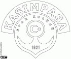 Logo Kasımpaşa Spor Kulübü, klub sportowy z siedzibą w Kasımpaşa, dzielnicy w europejskiej części Stambułu, największym i najbardziej zaludnionym miastem Turcja