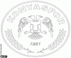 Emblemat Atiker Konyaspor Kulübü, sportowy klub z siedzibą w mieście Konya, duże miasto, stolica prowincji o tej samej nazwie i w regionie Central Anatolia