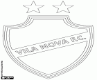 Logo miasta Vila Nova Futebol Clube, klub piłkarski z siedzibą w mieście Goiânia, stolicy w regionie środkowo-zachodnią w Brazylii, w stanie Minas Gerais