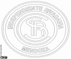 Logo Club Sportivo Independiente Rivadavia, klub piłkarski z siedzibą w mieście Mendoza, miasto na zachód od Argentyna i stolica prowincji o tej samej nazwie