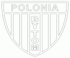 Odznaka Klub Sportowy Polonia Bytom, klub piłkarski z siedzibą w Bytomiu, miasto które jest częścią obszaru metropolitalnego Katowice w Województwo śląskie, w południowej Polsce