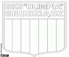 Odznaka Grudziądzki Klub Sportowy Olimpia Grudziądz, klub piłkarski z siedzibą w Grudziądzu, miasta, w pobliżu rzeki Wisły, w województwie kujawsko-pomorskim, w Polsce