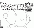 Logo Dragon Ball Super z ciekawa robota, postać w kontynuacja słynnego anime mangi Dragon Ball