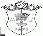 Emblemat Associação Desportiva de Fafe, AD Fafe, klub piłkarski z siedzibą w Fafe, miasta w północno-zachodniej części Portugalii, w dystrykcie Braga