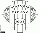 Emblemat Žižkov FK Viktoria, klub piłkarski z siedzibą w Žižkov, gmina autentycznych i od 1920 jest dzielnicy Praga, stolica Republiki Czeskiej