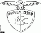 Tarcza Portimonense Sporting Clube, klub sportowy z siedzibą w mieście Portimão, miasto turystyczne z wybrzeża Oceanu Atlantyckiego w południowej Portugalii, Faro District, w regionie Algarve