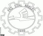 Logo FKS Stal Mielec, Fabryczny Klub Sportowy Stal Mielec, klub piłkarski z siedzibą w Mielcu, miasto w województwie podkarpackim, w południowo-wschodniej Polsce