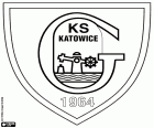 Logo z GKS Katowice, Górniczy Klub Sportowy Katowice, klub piłkarski z siedzibą w Katowicach, stolicy województwa śląskiego w południowej Polsce